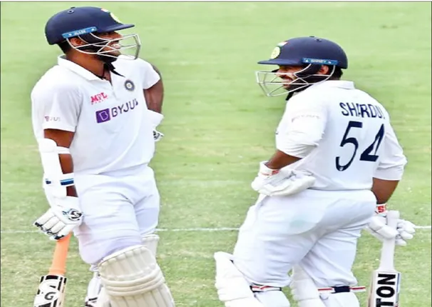 ସାହା ହେଲେ ସୁନ୍ଦର-ସାର୍ଦୁଳ: ଭାରତ ପ୍ରଥମ ପାଳି ୩୩୬