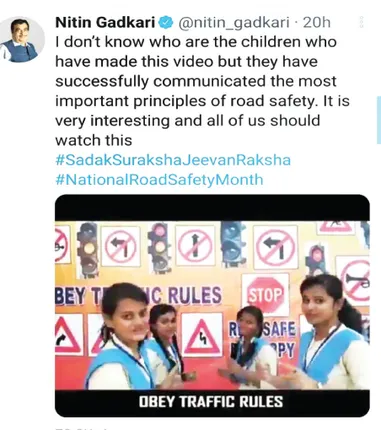 ସଡ଼କ ସୁରକ୍ଷା ଭିଡିଓକୁ ଗଡ଼କରୀ, ନବୀନଙ୍କ ପ୍ରଶଂସା