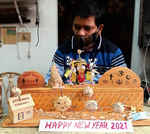 କାଠ କଳାକୃତିରେ ସର୍ବ ଧର୍ମ ସମନ୍ବୟର ବାର୍ତ୍ତା