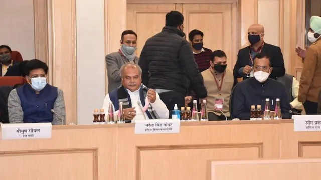 ବୈଠକ ଶେଷ : ସରକାରଙ୍କ ବର୍ଷେ ପାଇଁ ଆଇନ ଉପରେ ରୋକ ଲଗାଇବା ପ୍ରସ୍ତାବକୁ ଖାରଜ କଲା କୃଷକ ସଂଗଠନ