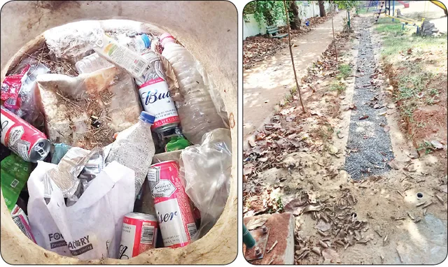 ମଦୁଆଙ୍କ ଆଡ଼ା ସତ୍ୟନଗର ପାର୍କ, ଗଡ଼ୁଛି ମଦ ବୋତଲ