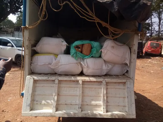 ଚୋରାଚାଲାଣ ସମୟରେ ଲମତାପୁଟରୁ ୨୦ ଲକ୍ଷ ଟଙ୍କାର ଗଞ୍ଜେଇ ଜବତ, ଡ୍ରାଇଭର ଅଟକ