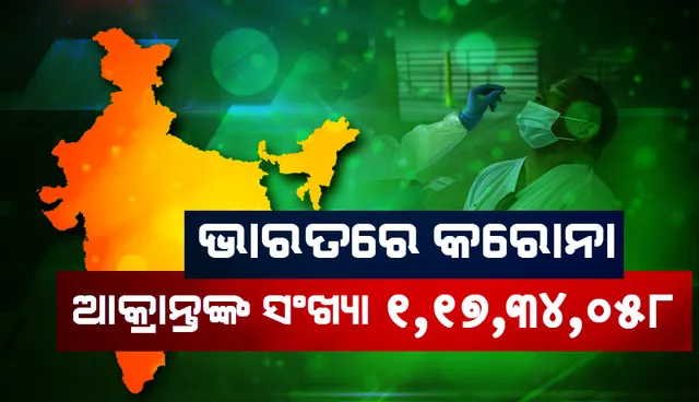 ଗତ ୨୪ ଘଣ୍ଟା ମଧ୍ୟରେ ଦେଶରେ ଚିହ୍ନଟ ୪୭,୨୬୨ କୋଭିଡ୍‌-୧୯ ଆକ୍ରାନ୍ତଙ୍କ ସହ ୧.୧୭ କୋଟି ଟପିଲା ସମୁଦାୟ ସଂକ୍ରମଣ ସଂଖ୍ୟା