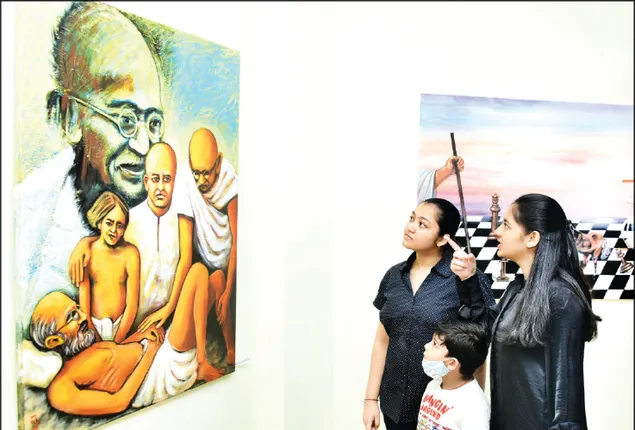 ଗାନ୍ଧୀଜୀଙ୍କ ଓଡ଼ିଶା ଆଗମନର ଶହେ ବର୍ଷ ପୂର୍ତି ଅବସରରେ ଚିତ୍ରକଳା ପ୍ରଦର୍ଶନୀ: ପ୍ରଦର୍ଶିତ ହେଉଛି ୪୦ ଚିତ୍ରଶିଳ୍ପୀଙ୍କ ଚିତ୍ରକଳା