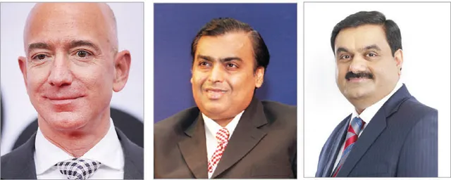 ବେଜୋସ୍‌ ବିଶ୍ବର ଶୀର୍ଷ ଧନୀ: ଅମ୍ବାନି ଦ୍ବାଦଶ,ବିଂଶ ସ୍ଥାନରେ ଆଦାନି