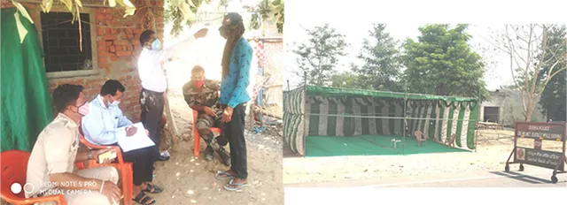 ସୀମାନ୍ତରେ କରୋନା ମୁକାବିଲା ଏଭଳି, ଭଙ୍ଗା ଚୌକି ଜଗିଛି କରୋନା ଯାଂଚ କେନ୍ଦ୍ର