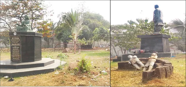 ଏ କି ପୂଜ୍ୟପୂଜା, ଜୟଦେବ ଓ ବୀରେନ ମିତ୍ରଙ୍କ ପ୍ରତିମୂର୍ତି ପରିସର ଅସାମାଜିକଙ୍କ ଆଡ଼ା