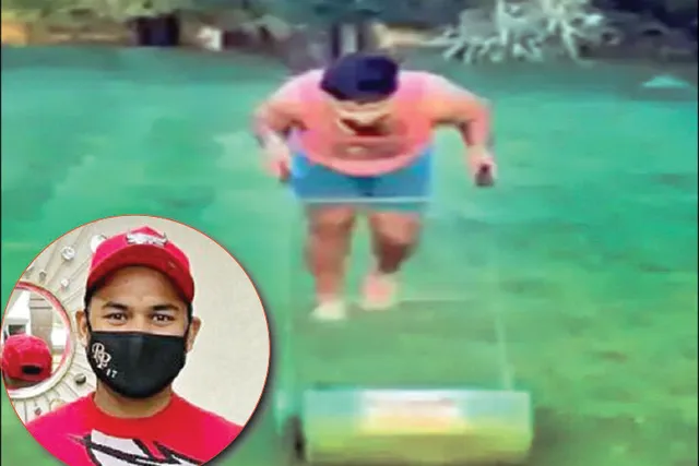 ସଂଗରୋଧ ବେଳେ ଘାସ କାଟୁଛନ୍ତି ପନ୍ତ