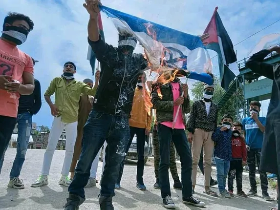 ଜମ୍ମୁ ଓ କଶ୍ମୀରରେ ଇସ୍ରାଏଲ ବିରୋଧୀ ବିକ୍ଷୋଭ