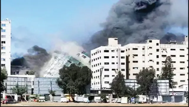 ଗାଜାରେ ପଶିଲା ଇସ୍ରାଏଲ ସ୍ଥଳସେନା, କ୍ଷେପଣାସ୍ତ୍ର ମାଡ଼ରେ ଗାଜା ଟାୱାର ଧ୍ବସ୍ତ