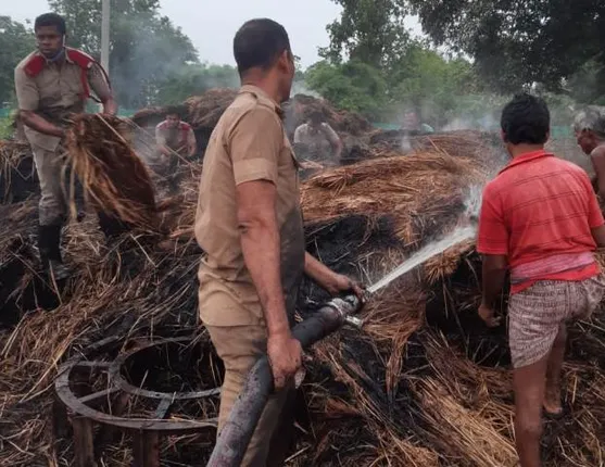 ପୂର୍ବ ବିଧାୟକଙ୍କ ଖେତରେ ଅଗ୍ନିକାଣ୍ଡ, କୃଷି ସାମଗ୍ରୀ ଜଳିଗଲା