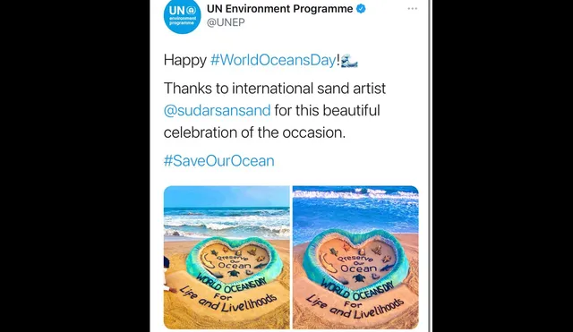 ସୁଦର୍ଶନଙ୍କ ବିଶ୍ବ ସମୁଦ୍ର ଦିବସ ବାଲୁକା କଳା ପ୍ରଶଂସିତ