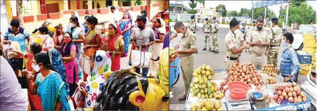 ଲକ୍‌ଡାଉନ୍‌ରେ ସାବିତ୍ରୀ ବ୍ରତ: କଟକଣା ସତ୍ତ୍ବେ ଭିଡ଼, ଘଉଡ଼ାଇଲା ପୁଲିସ