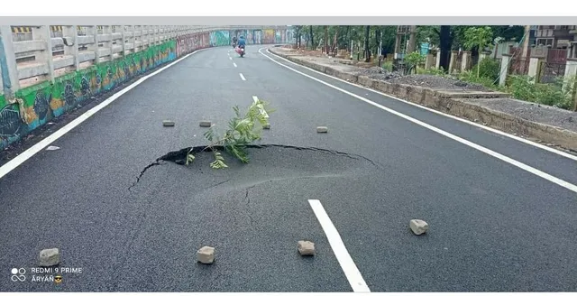 ସ୍ମାର୍ଟ ସିଟିର ସ୍ମାର୍ଟ ରୋଡ ନାଁରେ ହରିଲୁଟ୍ ମସୁଧା: ନିର୍ମାଣ ସରିନି ଅସରାଏ ବର୍ଷାରେ ଫାଟିଲାଣି