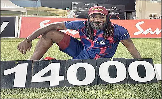 ୧୪୦୦୦ ଟି-୨୦ରେ ରନ୍‌ କରିବାରେ ଗେଲ୍‌ ପ୍ରଥମ