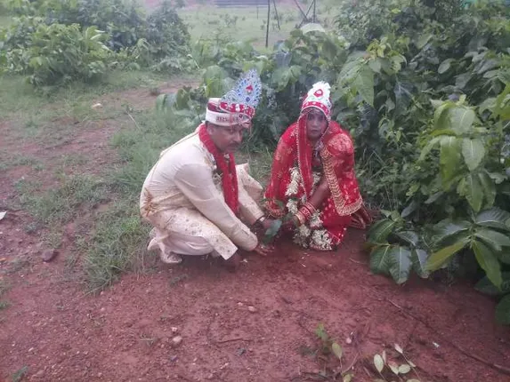 ନବବିବାହିତ ଶିକ୍ଷକ ଦମ୍ପତିଙ୍କ ନିଆରା ପ୍ରୟାସ: ପତିପତ୍ନୀ କଲେ ବୃକ୍ଷରୋପଣ