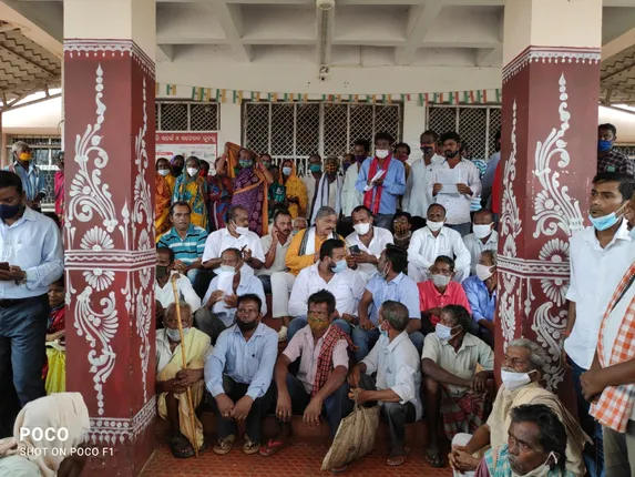 ଲିଜ୍ ଜମିରେ ପ୍ରସ୍ତାବିତ ସିଫୁଡ୍ ପାର୍କ ନିର୍ମାଣ ବିରୋଧରେ ବିକ୍ଷୋଭ