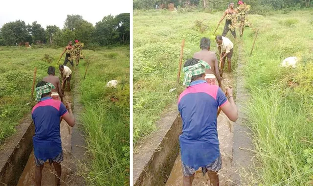 କେନାଲ ସଫା କଲେ ଚାଷୀ