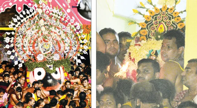 ଚାହାଣି ମଣ୍ଡପରେ ମା’, ରଥ ଉପରେ ପ୍ରଭୁ; ହେଲା ଚାରି ଚକ୍ଷୁର ମିଳନ