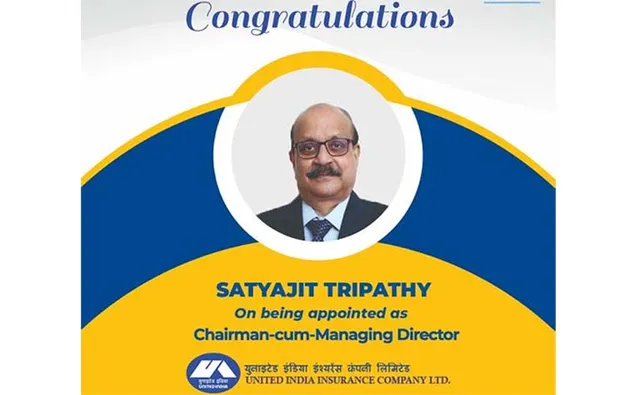 ସତ୍ୟଜିତ ତ୍ରିପାଠୀ ୟୁନାଇଟେଡ୍‌ ଇଣ୍ଡିଆ ଇନ୍‌ସୁରାନ୍ସର ନୂଆ ସିଏମ୍‌ଡି