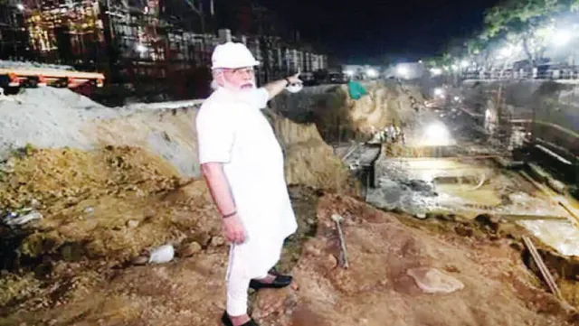 ମୋଦୀ ରାତିରେ ସେଣ୍ଟ୍ରାଲ ଭିଷ୍ଟା ପ୍ରକଳ୍ପ ବୁଲିବା ପ୍ରସଙ୍ଗ: ବିରୋଧୀଙ୍କ ସମାଲୋଚନା, ସରକାରୀ ଦଳର ପ୍ରଂଶସା