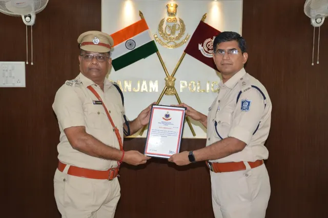 ଭଞ୍ଜନଗର ଏସ୍‌ଡିପିଓ ପାଇଲେ ଡିଜିପି ପୁରସ୍କାର