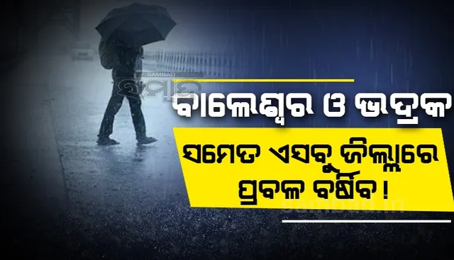 ଆସନ୍ତା ୨୪ ଘଣ୍ଟା ମଧ୍ୟରେ ୧୦ରୁ ଊର୍ଧ୍ବ ଜିଲ୍ଲାରେ ପ୍ରବଳ ବର୍ଷା ସମ୍ଭାବନା