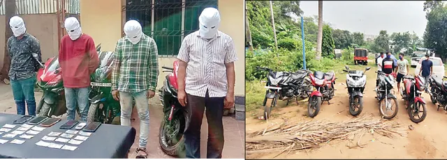 ଚୋରା ବାଇକ୍‌ରେ ଲୁଟୁଥିଲେ: ୪ ଲୁଟେରା, ସୁନା ଦୋକାନୀ ଗିରଫ