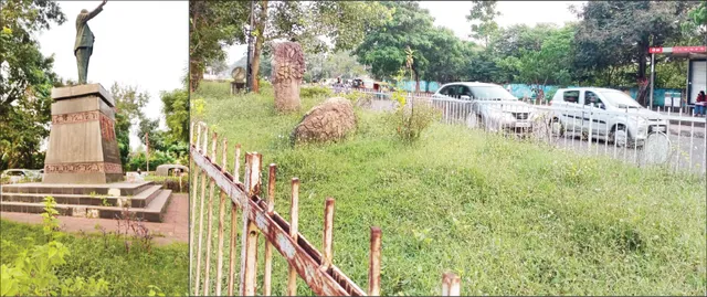 ଏଜି ଛକ ଏବେ ଶ୍ରୀହୀନ: ଭାଙ୍ଗିଗଲାଣି ୱାଟର ଫାଉଣ୍ଟେନ୍‌, ଝାଉଁଳି ଗଲାଣି ରଙ୍ଗିନ ଗଛ