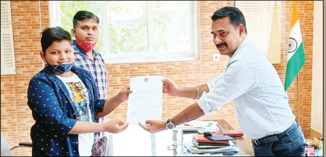 ସାହସୀ ନାବାଳକକୁ ପୁରସ୍କୃତ କଲେ ଡିସିପି