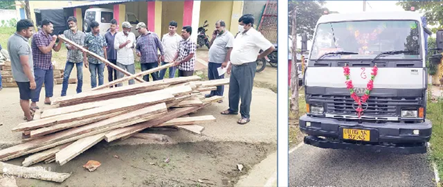 ବାଡ଼ ଯଦି ଫସଲ ଖାଏ: ପୁଲିସ ଗାଡ଼ିରେ ଚୋରା କାଠ ଚାଲାଣ