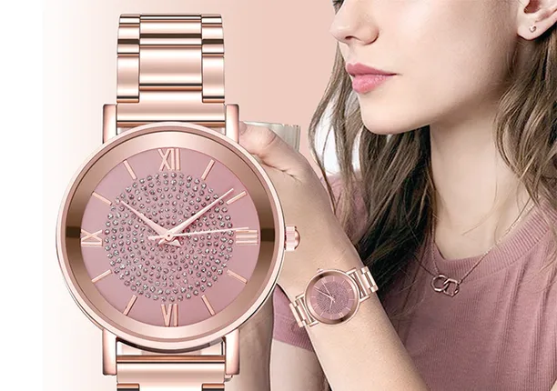 ପାର୍ଟିପ୍ରେମୀଙ୍କ ପସନ୍ଦ ରୋଜ୍‌ଗୋଲ୍ଡ ଷ୍ଟୋନ୍‌ ଘଣ୍ଟା