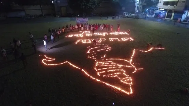 ଆଜାଦିର ଅମୃତ ମହୋତ୍ସବ ଅବସରରେ ୭୫୭୫ଟି ଦୀପ ପ୍ରଜ୍ଵଳନ କଲା ଏବିଭିପି