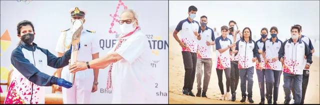 ପୁରୀ, କୋଣାର୍କ, ଭୁବନେଶ୍ବର ବୁଲିଲା ରାଜ୍ୟଗୋଷ୍ଠୀ କ୍ରୀଡ଼ା ମଶାଲ