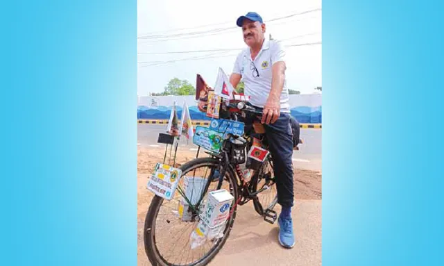 ଜଳ ସଂରକ୍ଷଣ ପାଇଁ ସାଇକେଲରେ ଭାରତ ଭ୍ରମଣ: ବର୍ଷକରେ ୯ ରାଜ୍ୟର ୮୩ ଶହ କିମି  ବୁଲି ସାରିଲେଣି