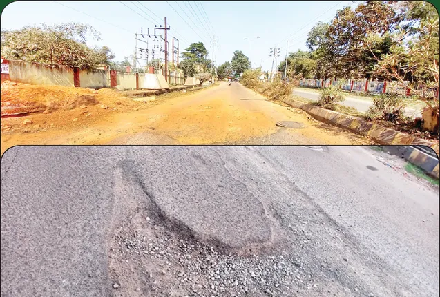 ଶୋଚନୀୟ ଅବସ୍ଥାରେ ଭିଏସ୍‌ଏସ୍‌ନଗର ରାସ୍ତା: ୪ କିମି ଦୂରତା ଭିତରେ ୧୦୦ ଖାଲ