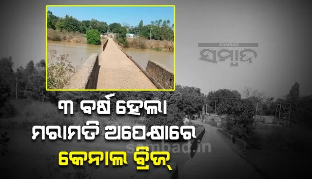 ୩ବର୍ଷ ପରେ ବି କେନାଲ ବ୍ରିଜ ଗାର୍ଡୱାଲର ମରାମତି ନୋହିଲା: ଗ୍ରାମବାସୀଙ୍କ ଭୋଟ ବର୍ଜନ ଚେତାବନୀ  