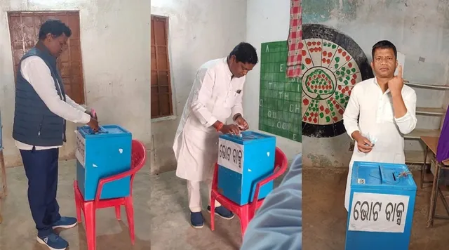 ମତଦାନ କଲେ ନବରଙ୍ଗପୁର ସାଂସଦ ରମେଶ ମାଝୀ, ବିଧାୟକ ପ୍ରକାଶ ମାଝୀ ଓ ପୂର୍ବତନ ସାଂସଦ ପ୍ରଦୀପ ମାଝୀ