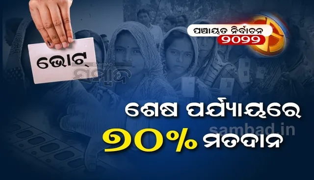 ପଞ୍ଚାୟତ ନିର୍ବାଚନ : ଶେ‌ଷ ପର୍ଯ୍ୟାୟରେ ପ୍ରାୟ ୭୦% ମତଦାନ, ୨୬ରୁ ଗଣତି