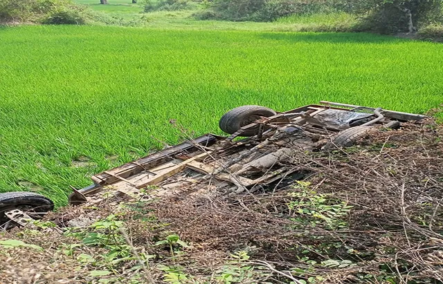 ବିଲ ଭିତରକୁ ଓଲଟି ପଡ଼ିଲା ଗାଡ଼ି, ୧୧ ଆହତ