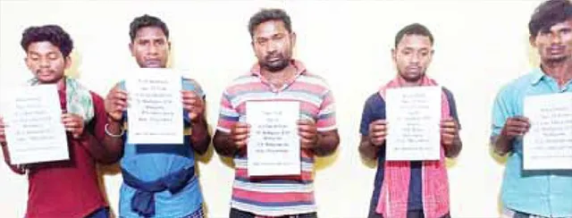 ଜଙ୍ଗଲରେ ନିଆଁ ଲଗାଇ ୫ ଗିରଫ