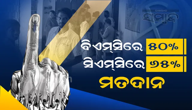 ୧୦୬ ପୌରାଞ୍ଚଳରେ ହାରାହାରି ୬୫ ପ୍ରତିଶତ ମତଦାନ: ରାଜ୍ୟ ମୁଖ୍ୟ ନିର୍ବାଚନ କମିସନ୍‌