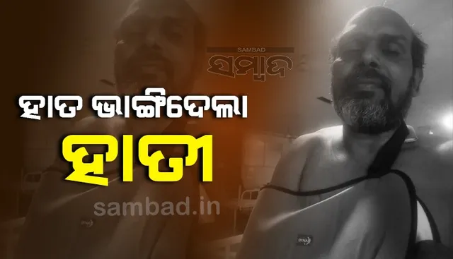 ଘରକୁ ଫେରୁଥିଲେ ଯୁବକ, ହାତୀ ଆକ୍ରମଣରେ ହାତ ଭାଙ୍ଗିଲା