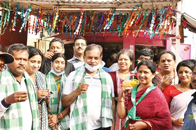 ଚନ୍ଦ୍ରଶେଖରପୁର: ଚା’ ଖଟିରେ ବିଜେଡି ଟିମ୍‌