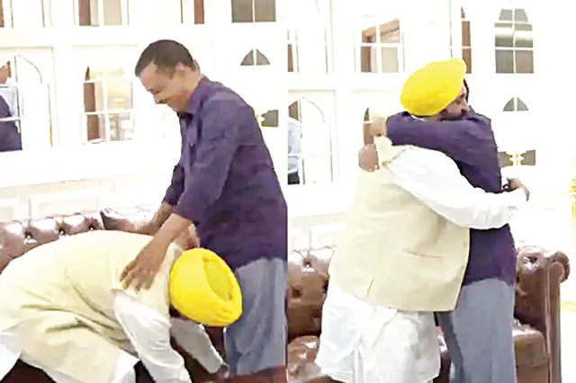 ‌କେଜ୍ରିୱାଲ୍‌ଙ୍କ ପାଦ ଛୁଇଁଲେ ମାନ୍‌