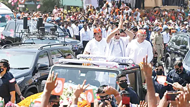 ଗୁଜରାଟରେ ମୋଦୀଙ୍କ ବିଜୟ ଶୋଭାଯାତ୍ରା