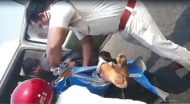 ଆଖି ସାମ୍ନାରେ ସ୍ବାମୀକୁ ଦଳିଦେଲା ଟ୍ରକ୍‌