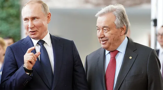 ଯୁଦ୍ଧ ପରେ ପ୍ରଥମ ଥର ପୁଟିନ-ଗୁଟେରେସ୍‌ କଥାବାର୍ତ୍ତା: ଉଦ୍ଧାର କାର୍ଯ୍ୟ ପାଇଁ ପୁଟିନ ରାଜି