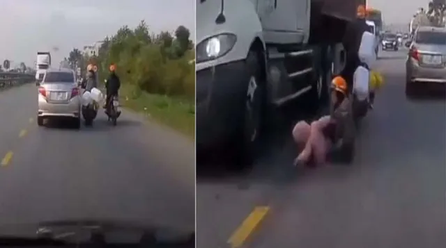 ଲୋମଟାଙ୍କୁରା ଦୃଶ୍ୟ! ଦୁର୍ଘଟଣାର ଶିକାର ହେବା ପ‌ରେ ଟ୍ରକ ଚକା ତଳୁ ନିଜ  ଶିଶୁକୁ ଏପରି ବଞ୍ଚାଇଲା ମା’