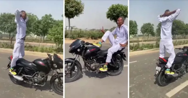 ପଲସର ବାଇକରେ ଷ୍ଟଣ୍ଟ ମାରିବା ବୃଦ୍ଧାଙ୍କୁ ମହଙ୍ଗା ପଡ଼ିଲା, ହେଲା ୨୬ହଜାରୁ ଅଧିକ ଜରିମାନା